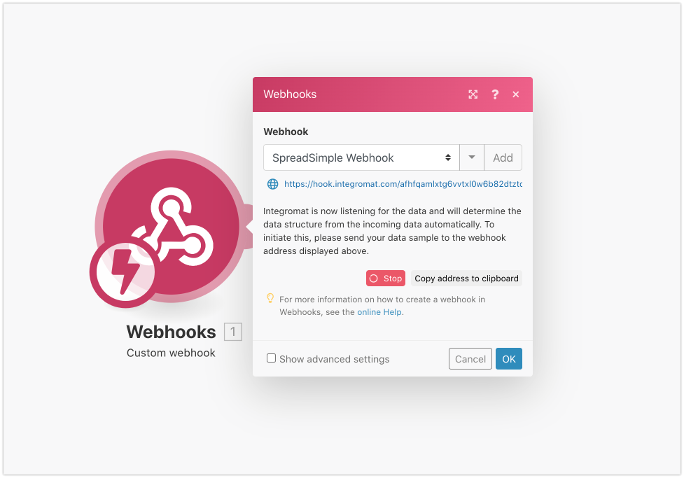 Integration Webhooks|Integromat