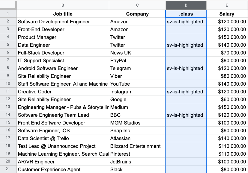 Use checkboxes to select which items you want to highlight on the website.