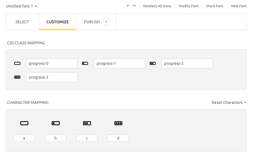 stock quantity on our website with the battery or progress icons