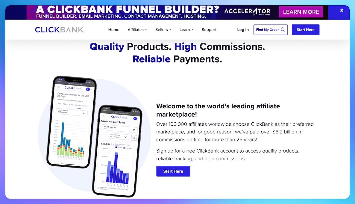 ClickBank Affiliate Program landing page