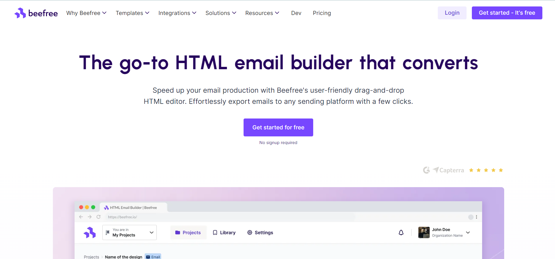 No-code email builders | Beefree