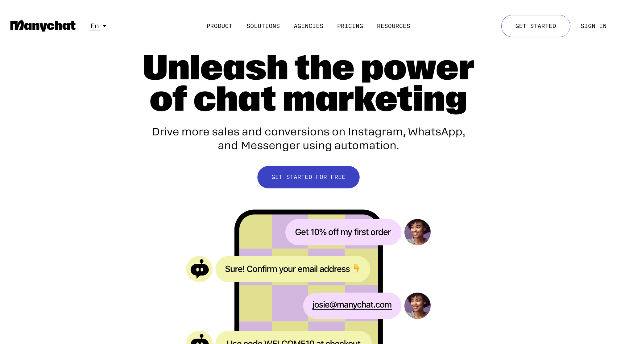 No-code chat bot builders | Manychat