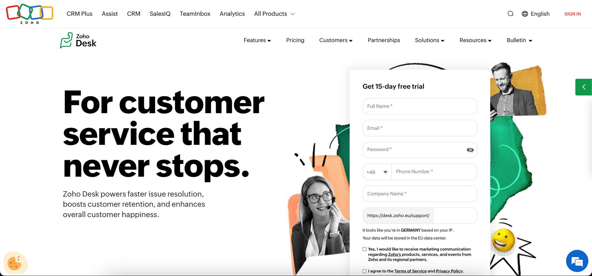 Best customer support platform for a small business | Zoho Desk