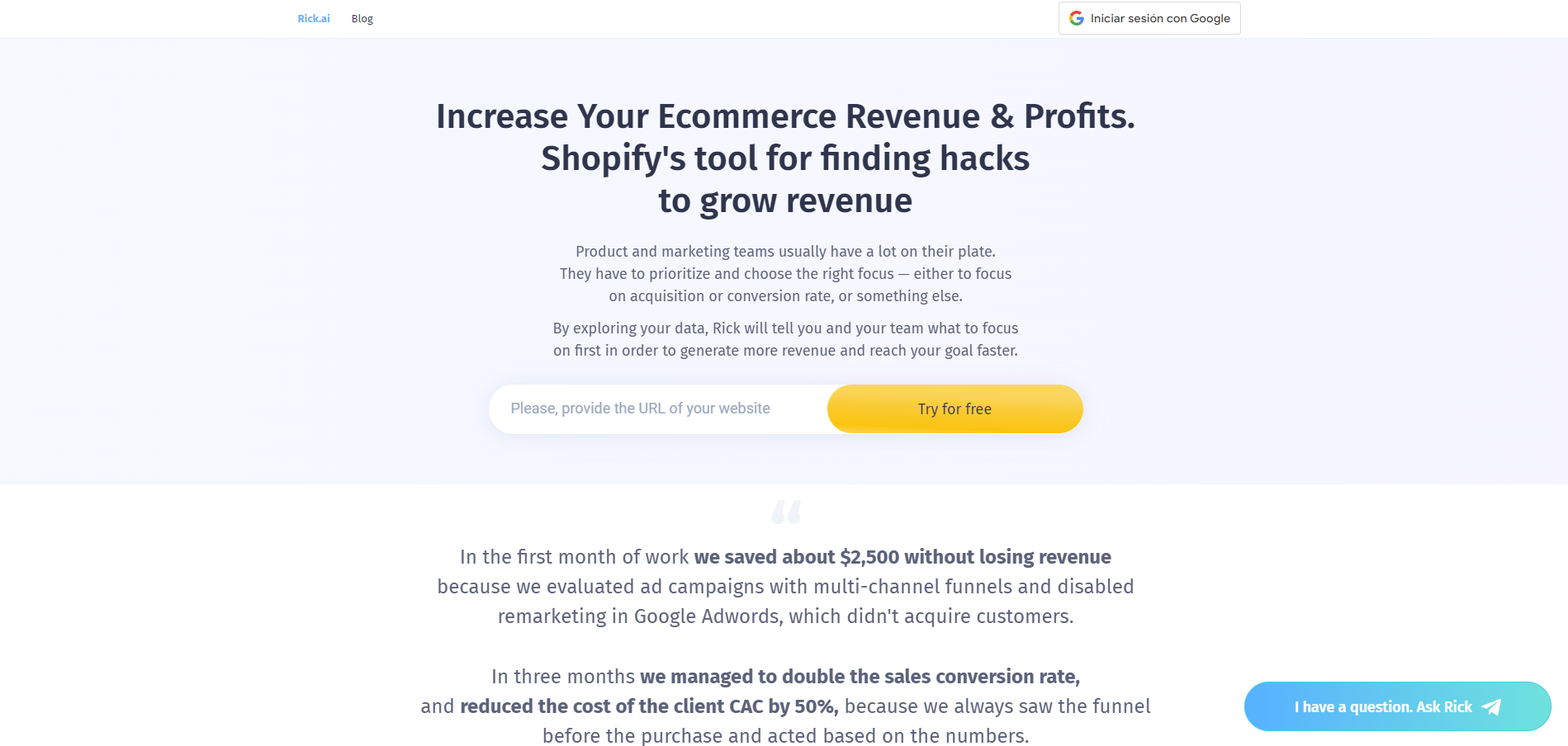 Best analytics tools for Shopify | Rick.ai