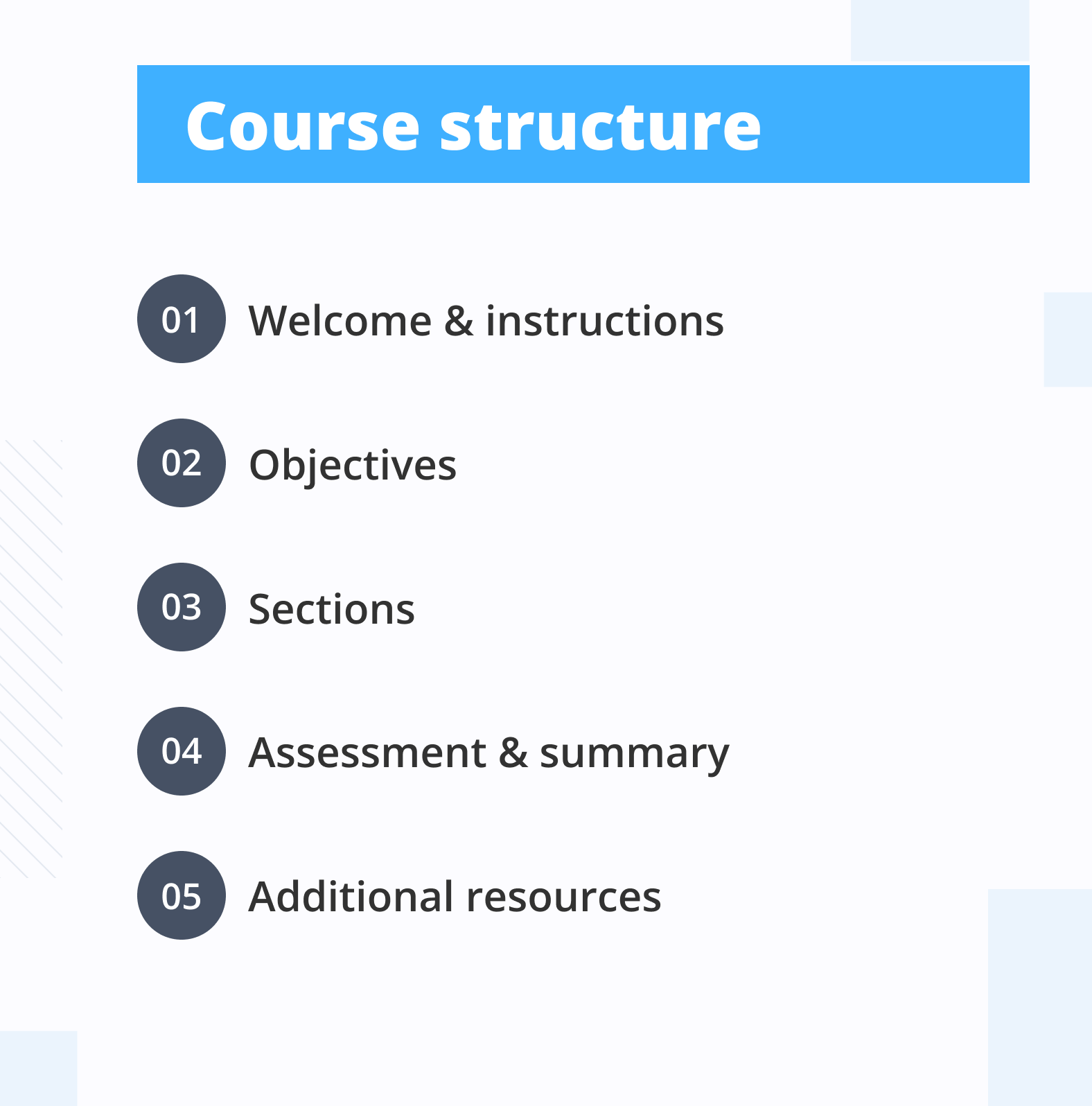 Tips for structuring online course content