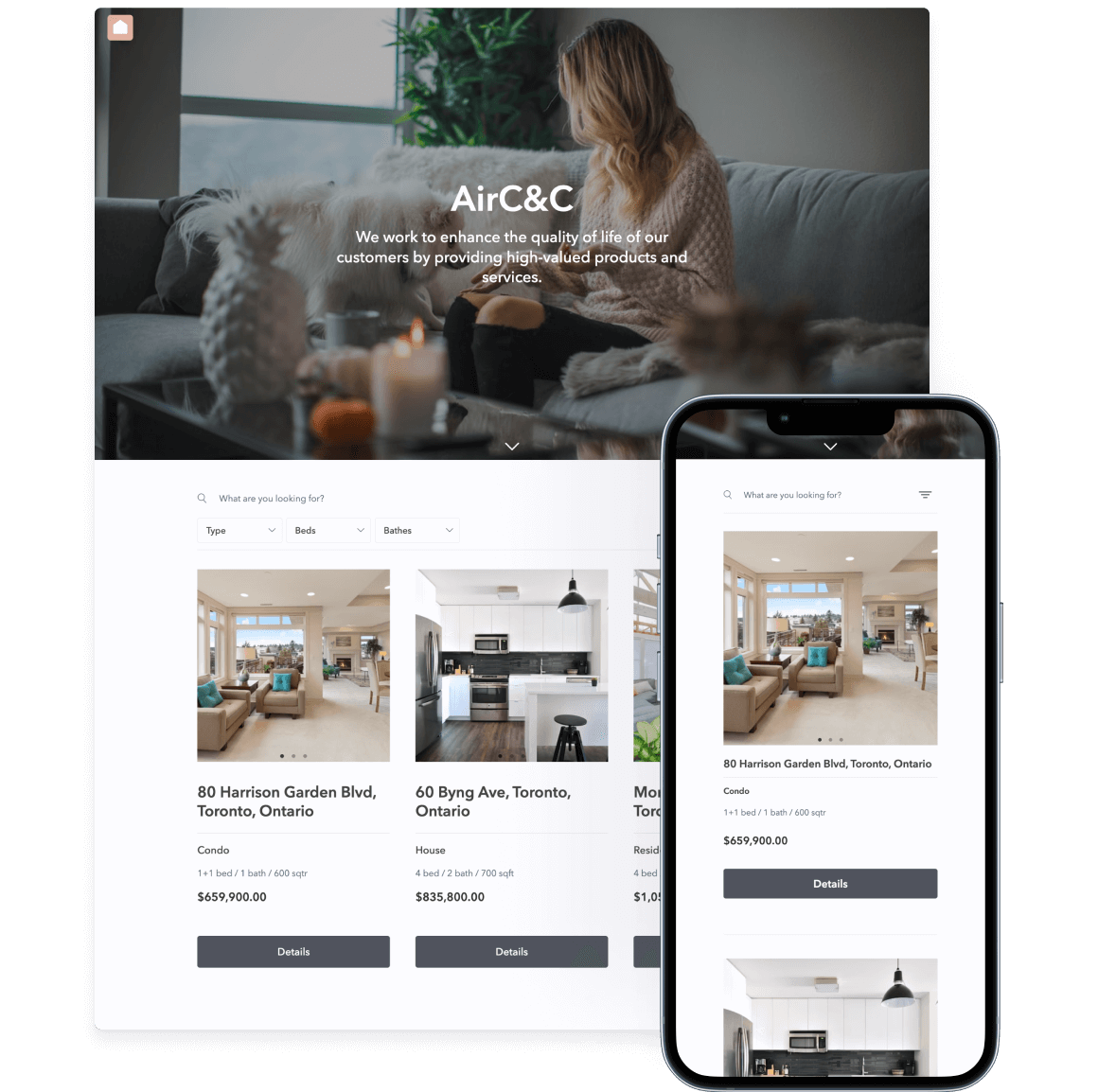 Explore our real estate template
