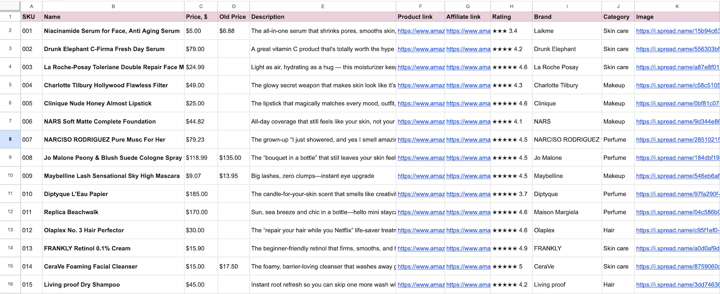 affiliate-storefront-spreadsheet