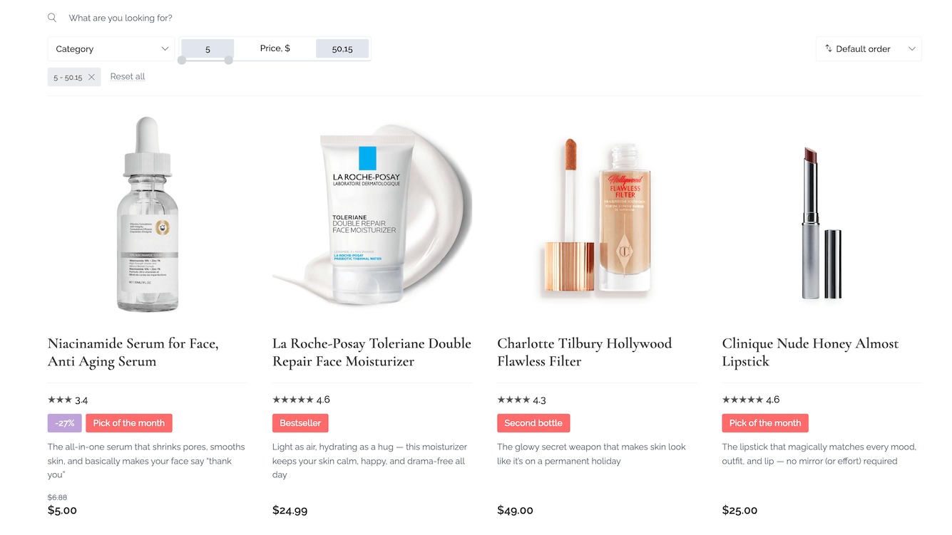 affiliate-storefront-price-range-filter