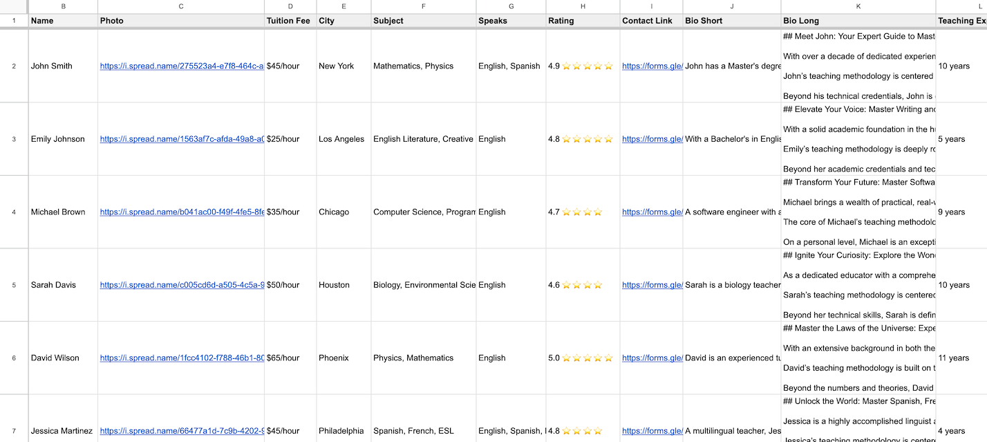 tutor-directory-spreadsheet