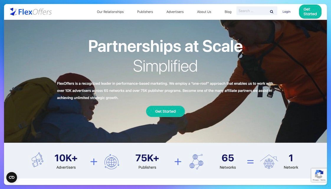 FlexOffers Affiliate Program landing page