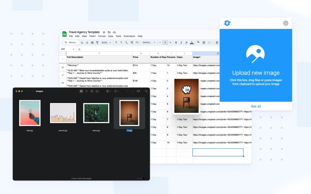 SpreadSimple Image uploader