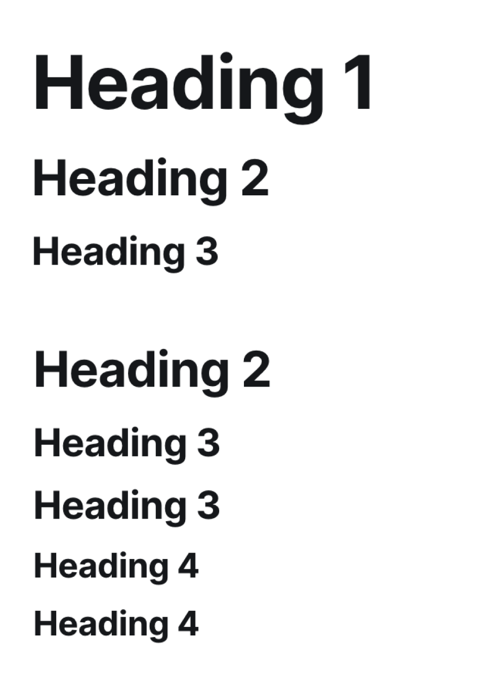 Structure of HTML header tags