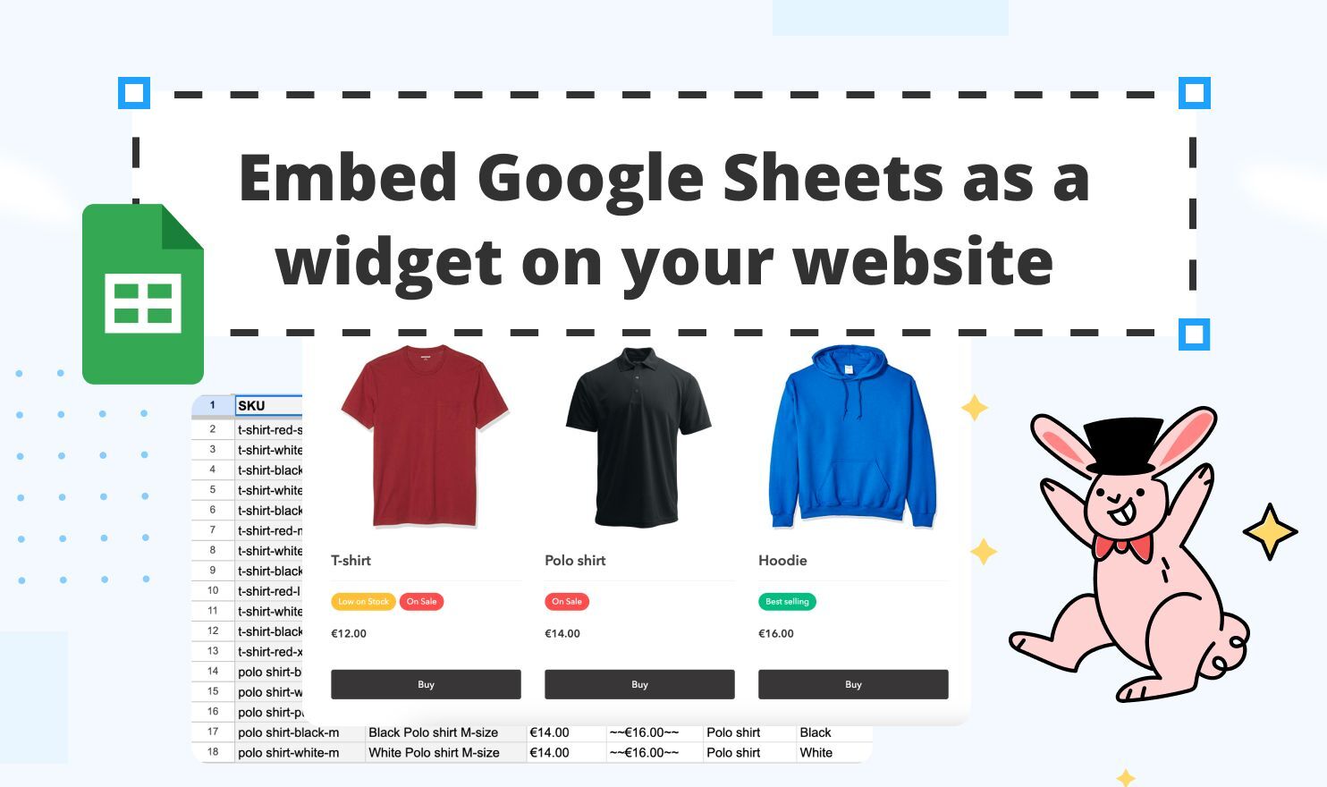 How to embed Google Sheets into your website